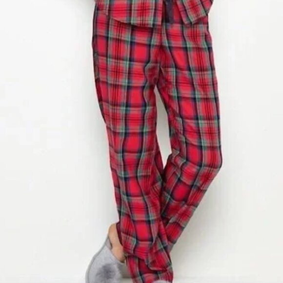 Victoria's Secret Checkered Plaid Lounge PJ Pyjama Bottoms M - Picture 1 of 3